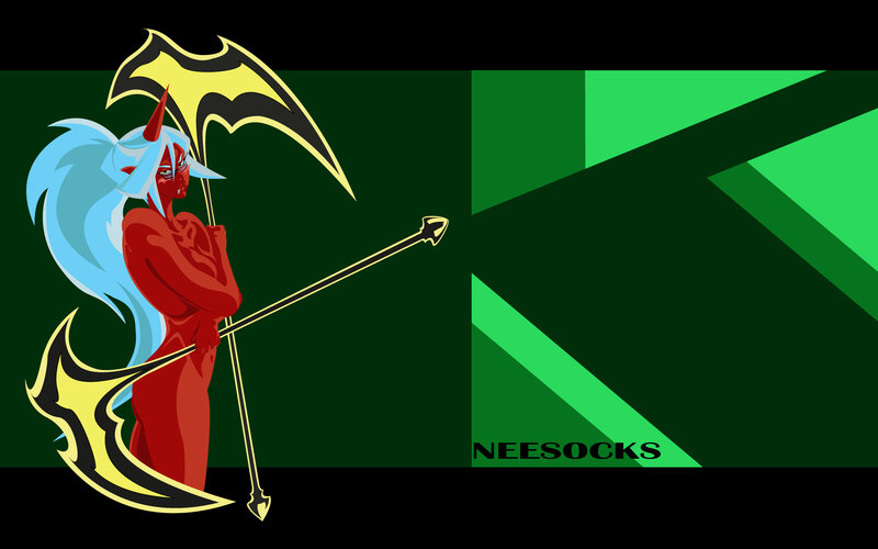 demon character with scythe