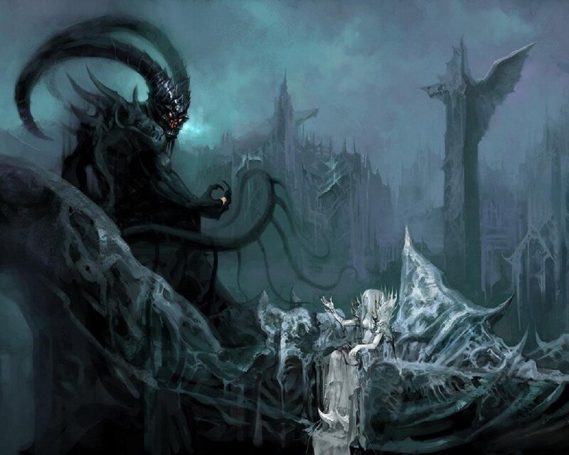 Demon Confronting Figure