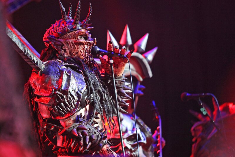 Demon-costumed Musician