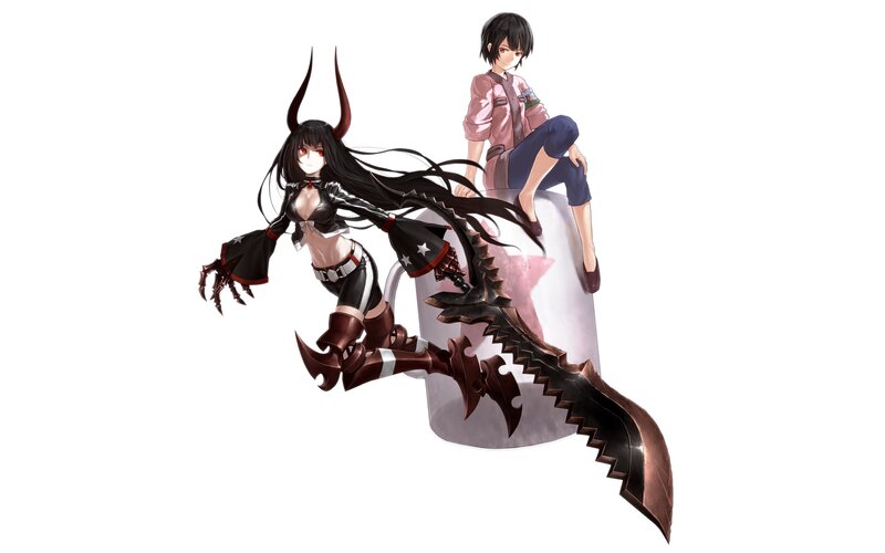 Demon girl and her human form