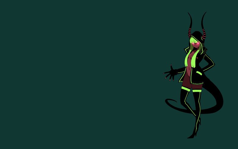 demon girl character art