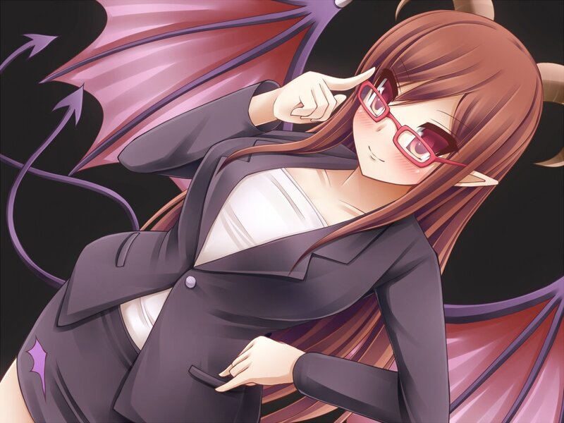 demon girl in a suit