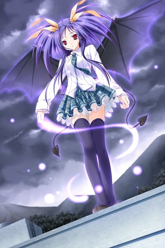 Demon girl in school uniform
