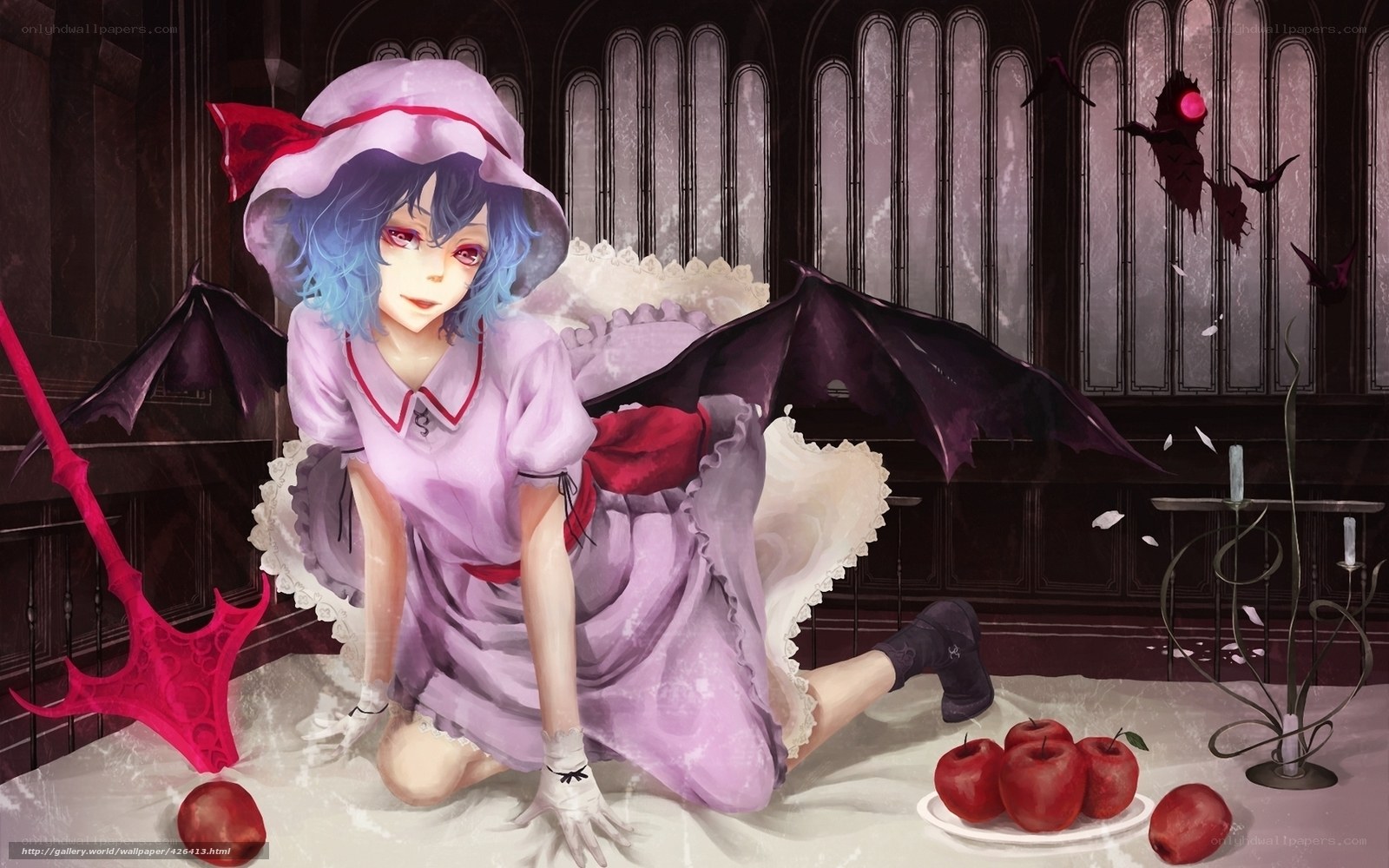 Demon girl with apples