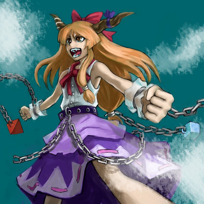 Demon girl with chains