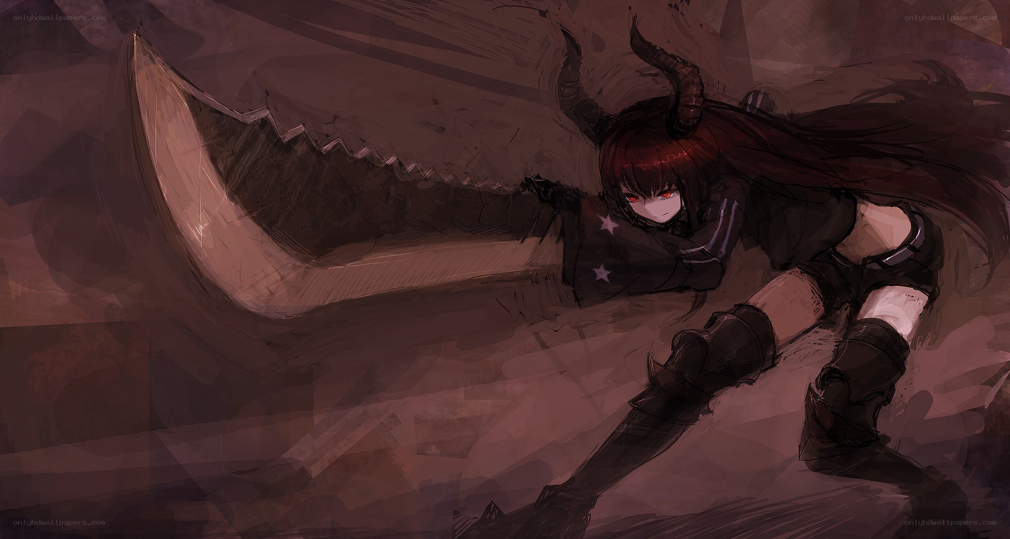 Demon girl with large scythe