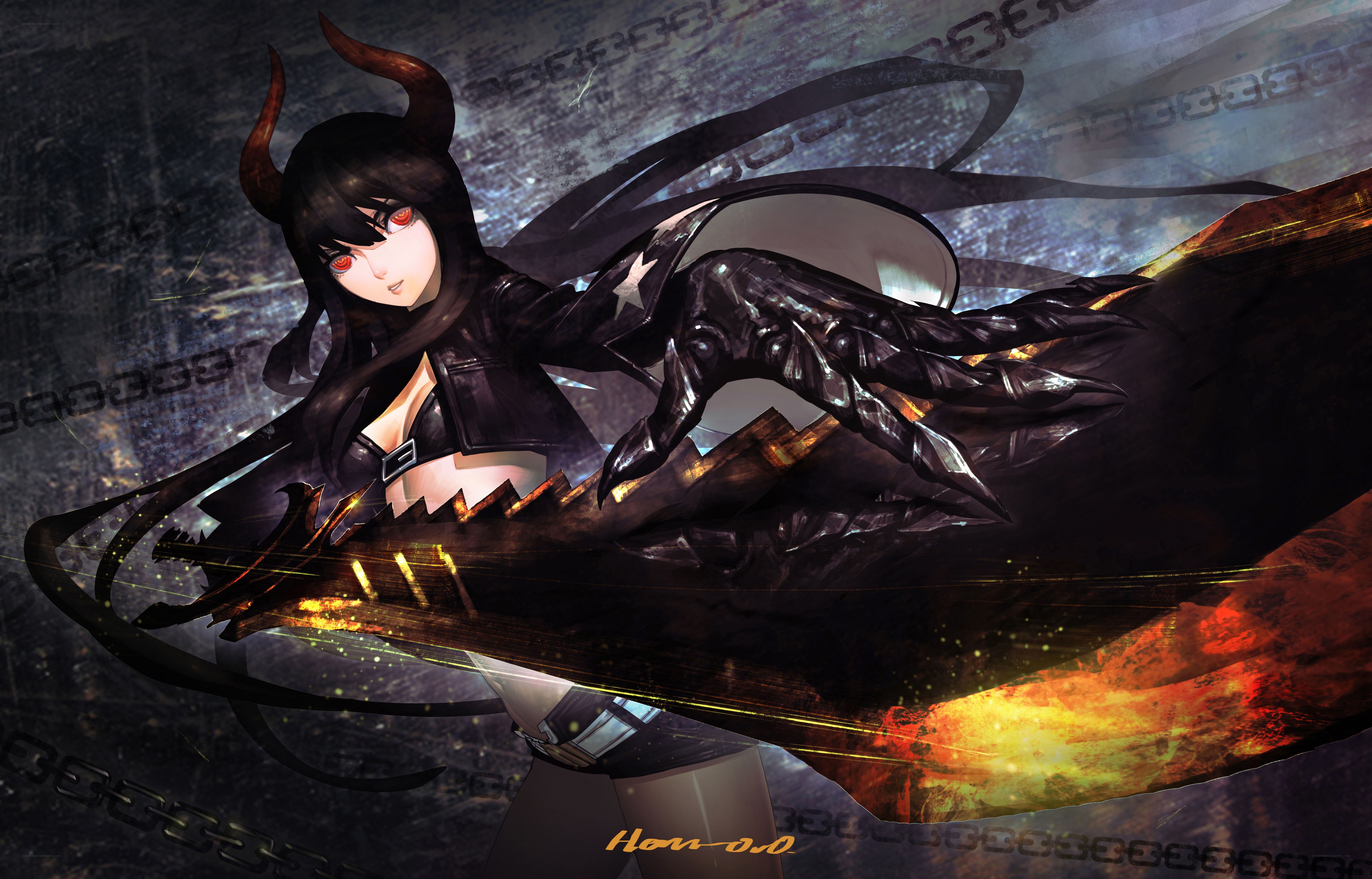Demon girl with large weapon