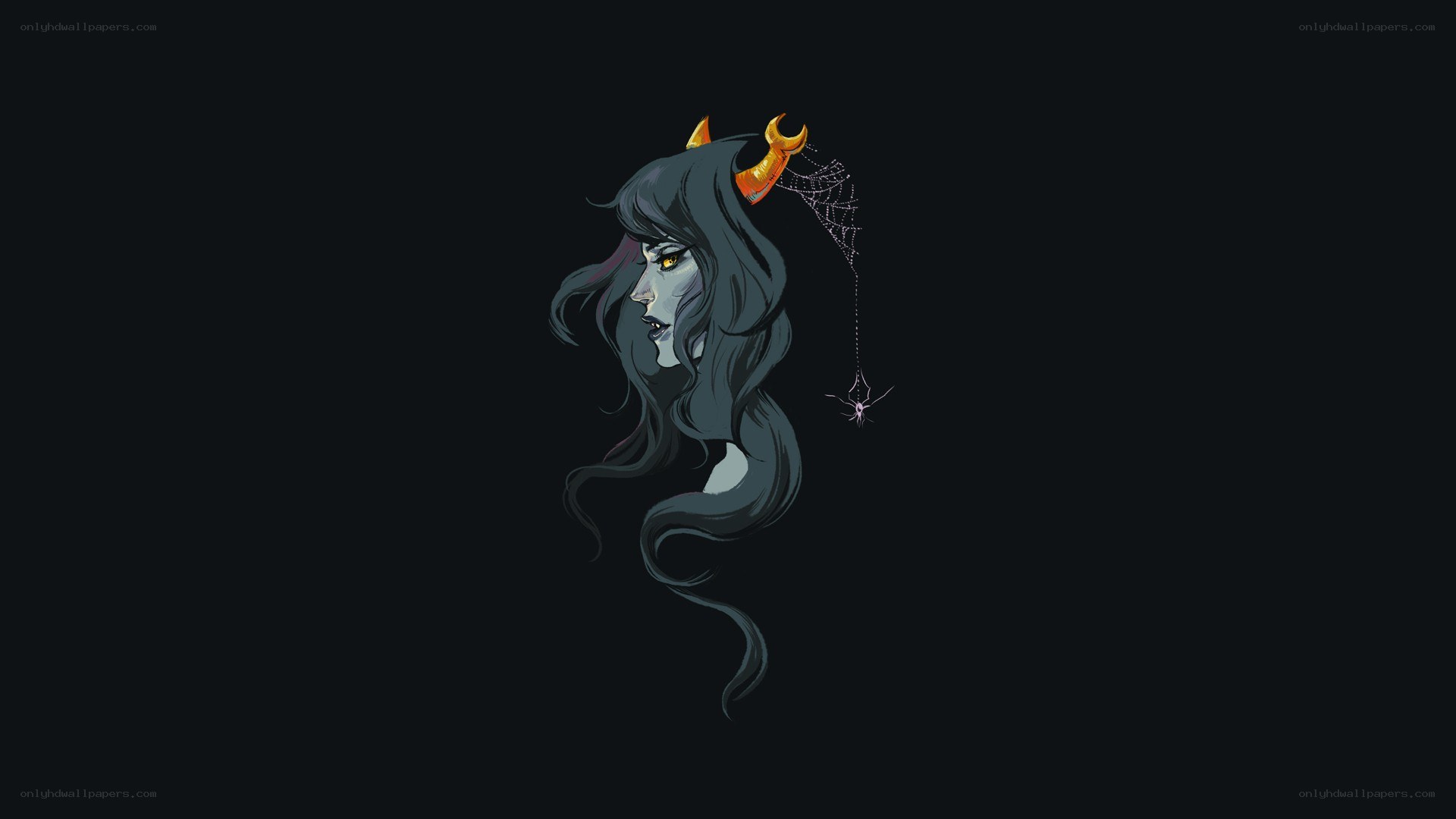demon girl with spider web