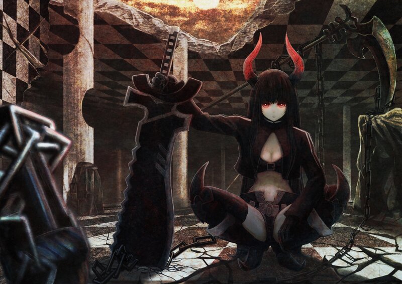 Demon Girl with Sword — Black