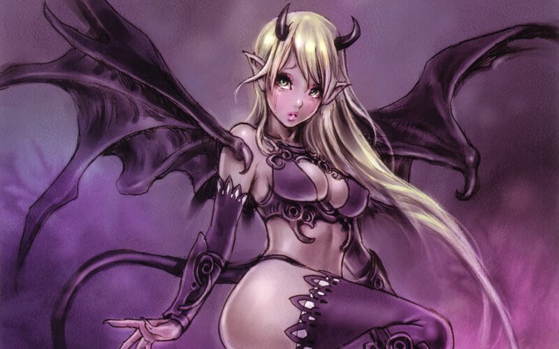 demon girl with wings