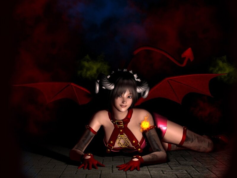demon girl with wings