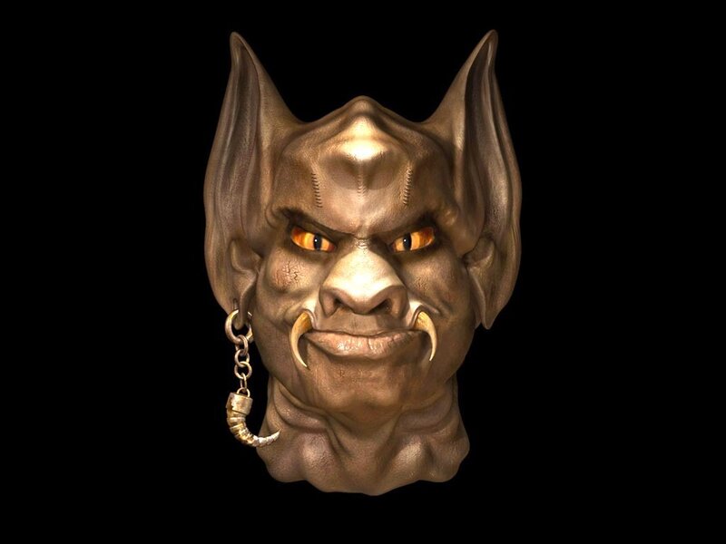 demon head sculpture