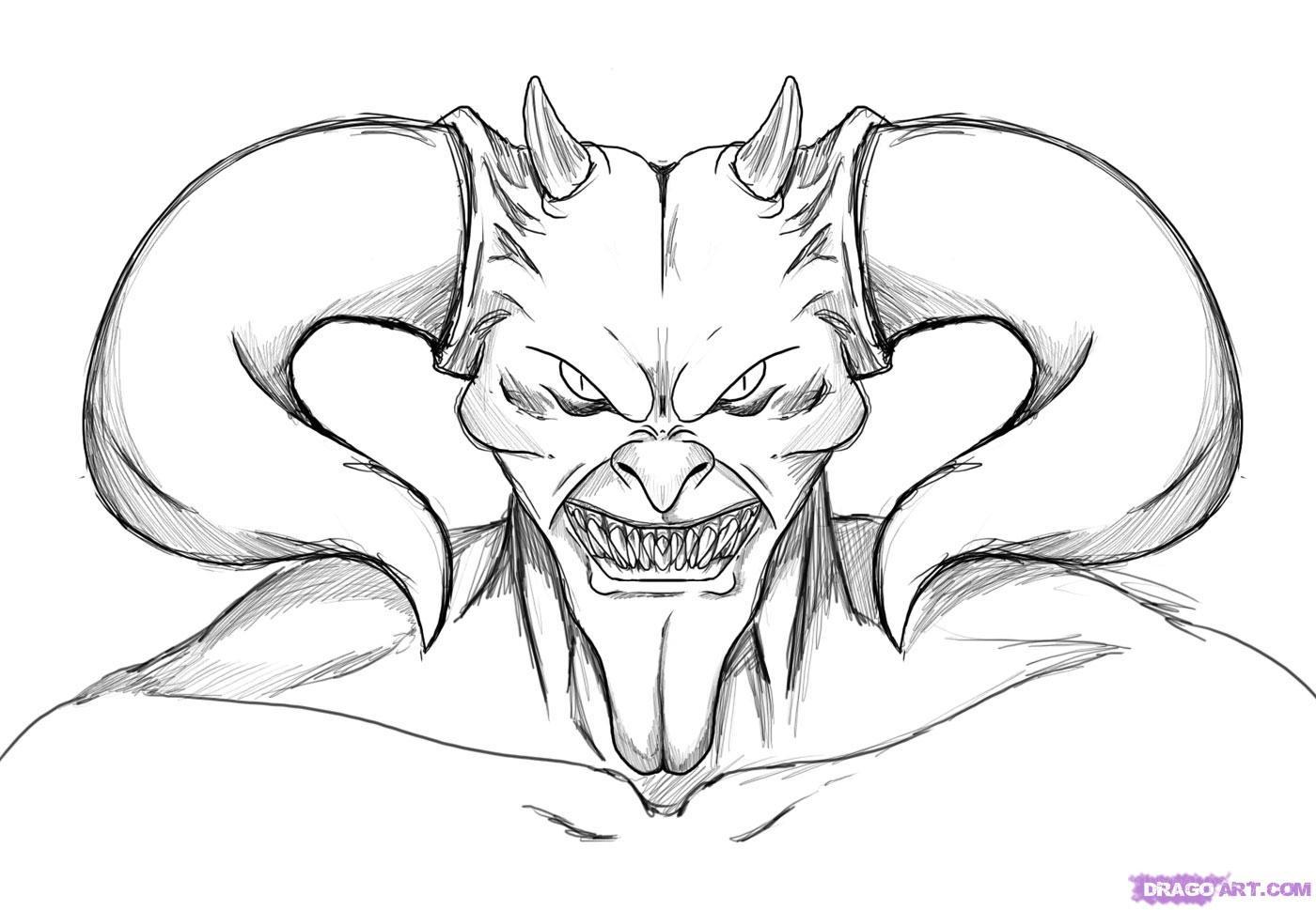 demon head sketch