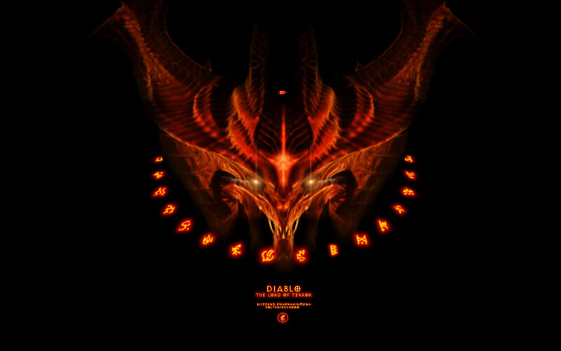 Demon Head with Horns — Black