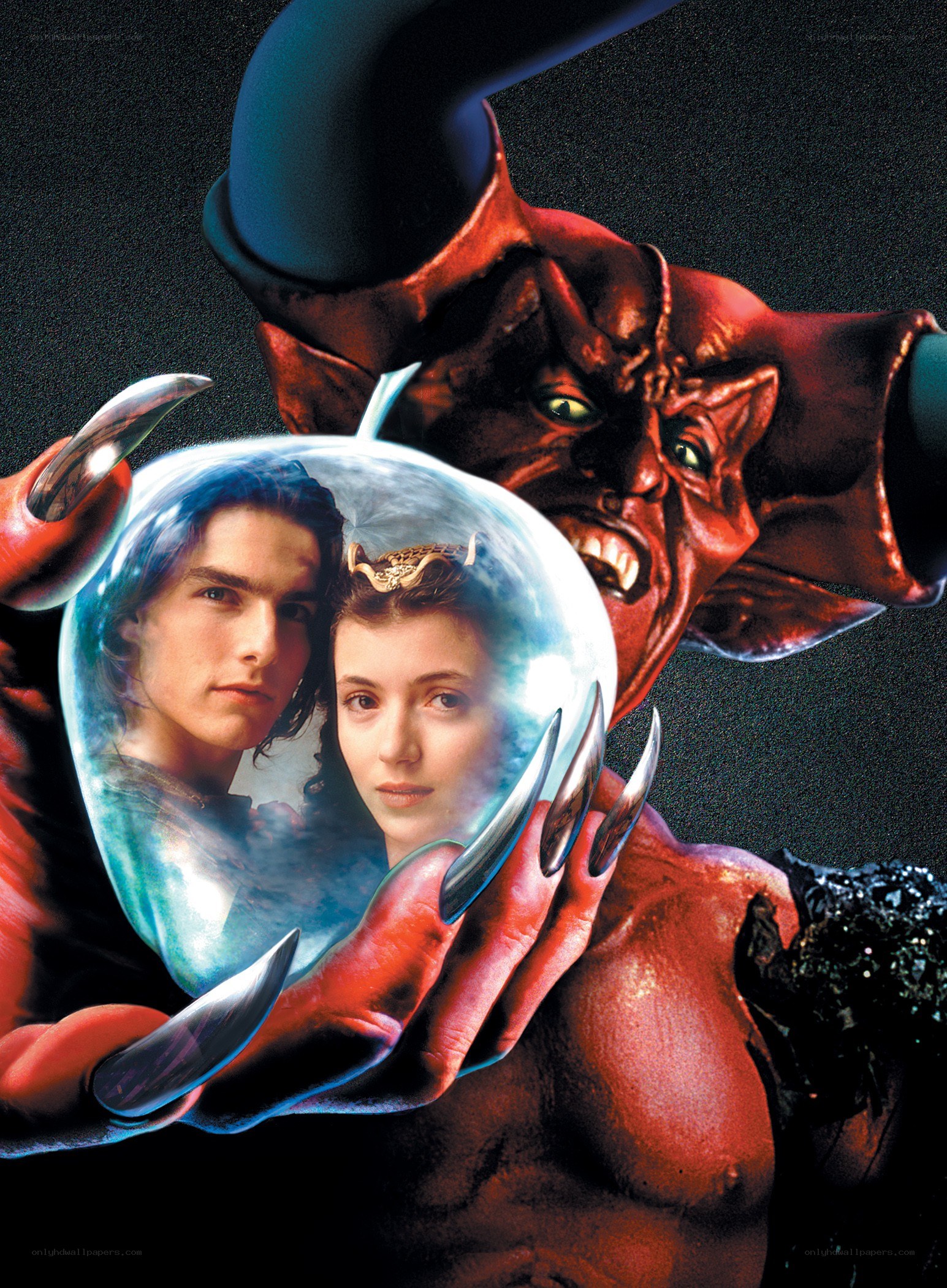 demon holding crystal ball