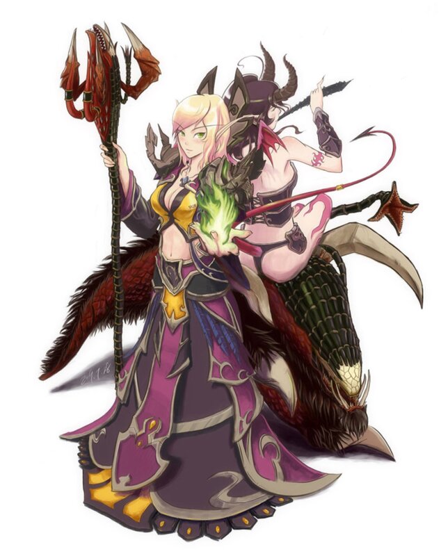 demon hunter and priestess