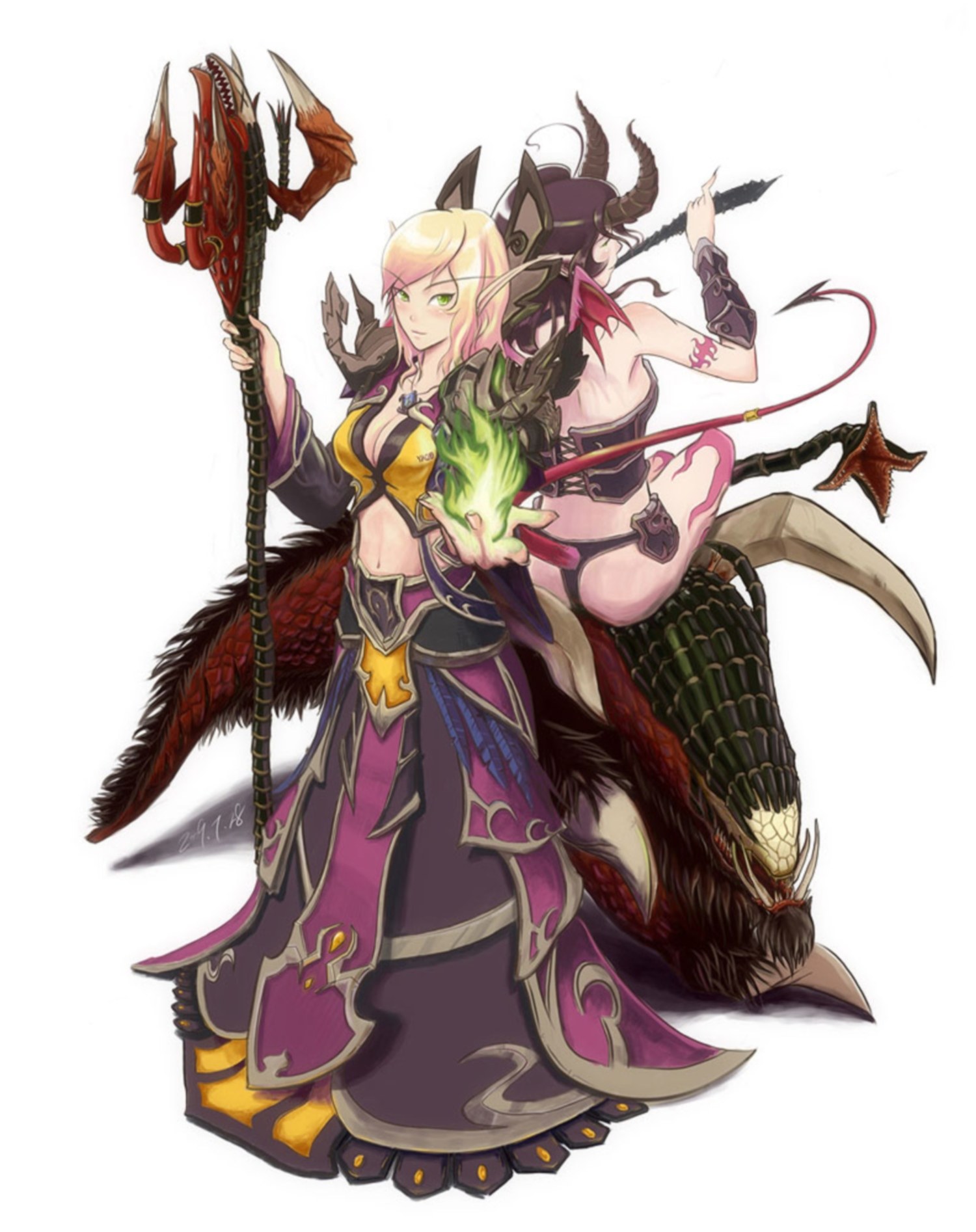 demon hunter and priestess