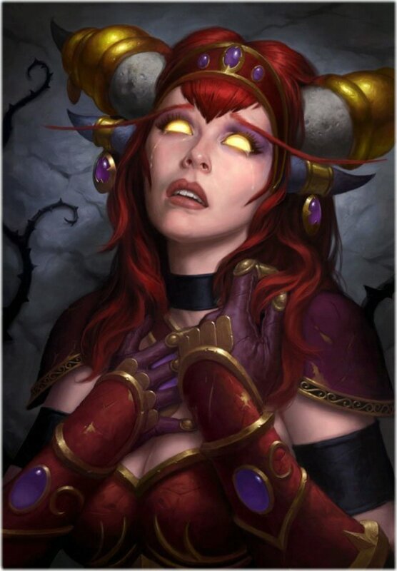 Demon Hunter with glowing eyes