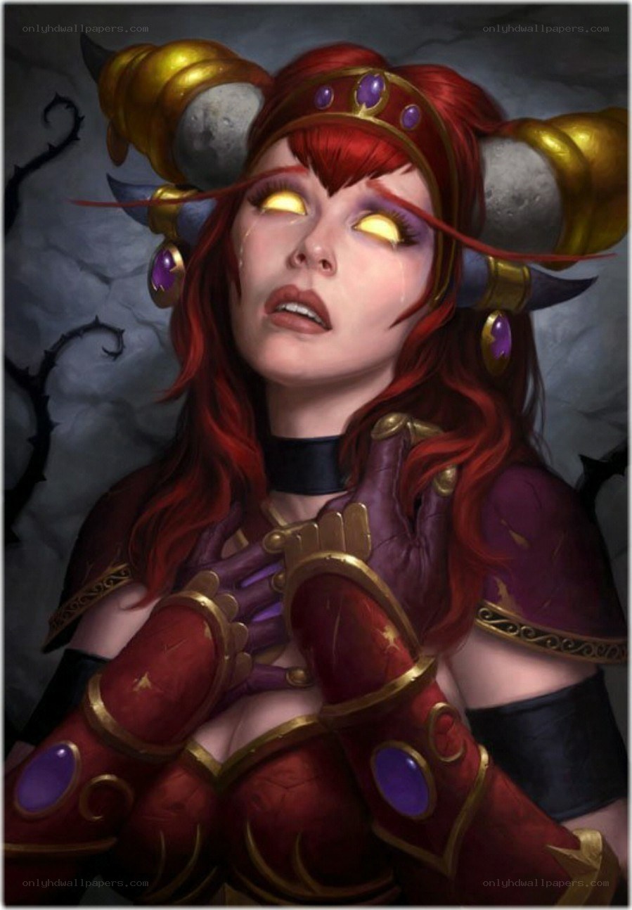 Demon Hunter with glowing eyes