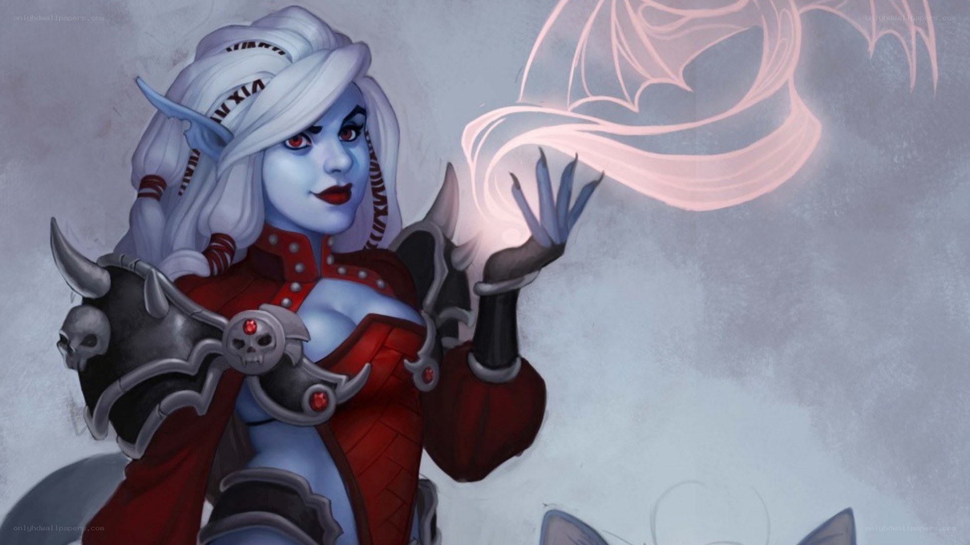 demon hunter with glowing magic