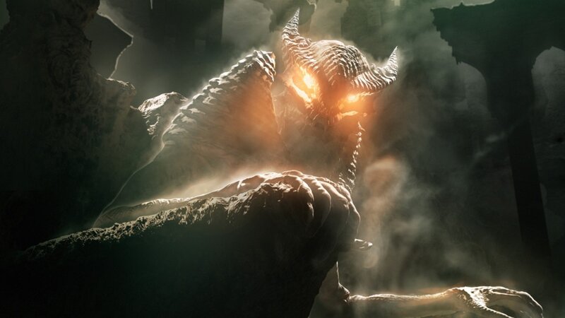 demon in a dark cavern