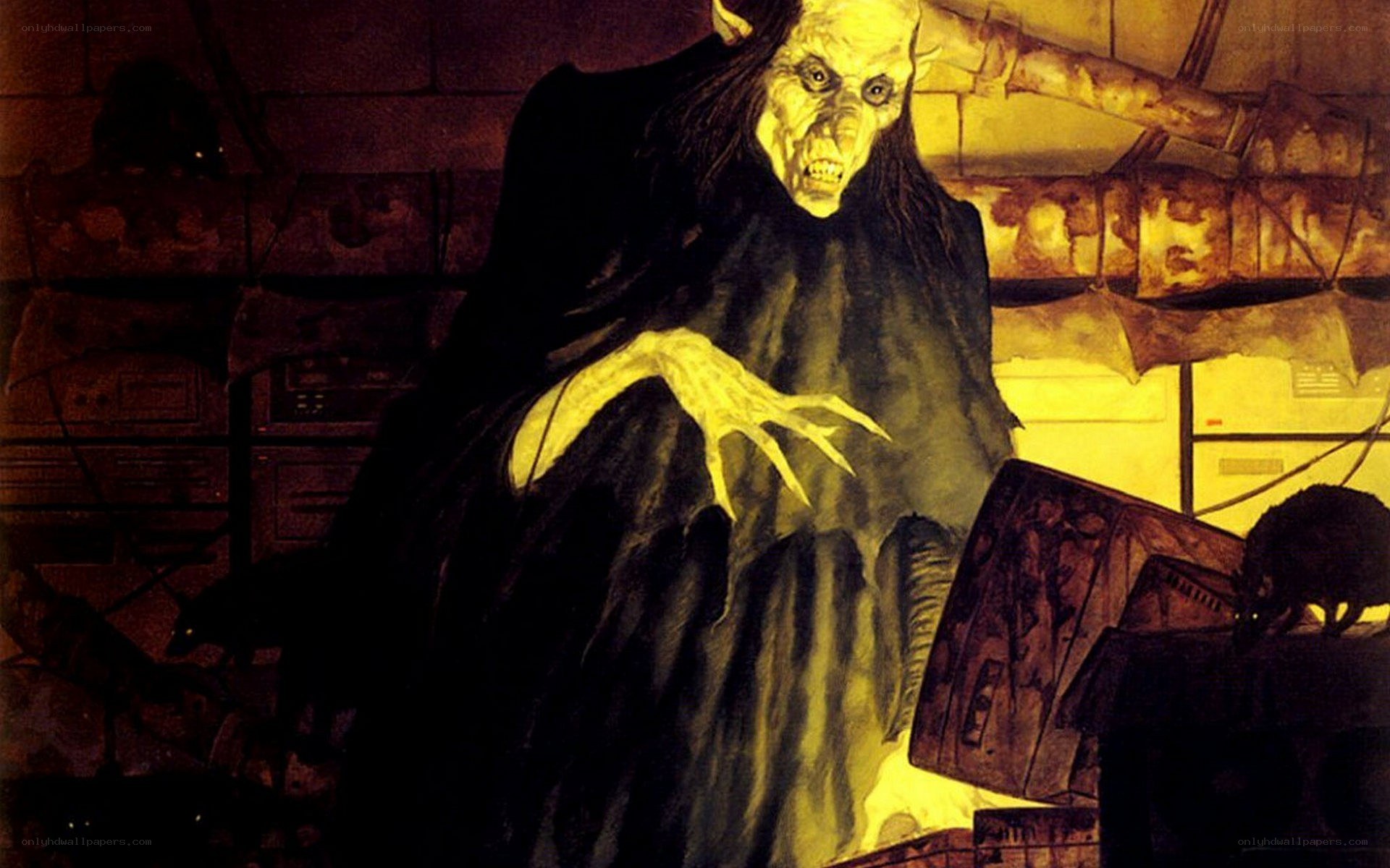 demon in a dark room