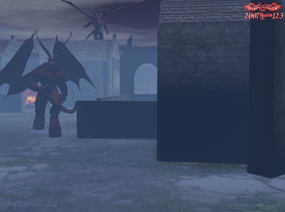 demon in a dark town