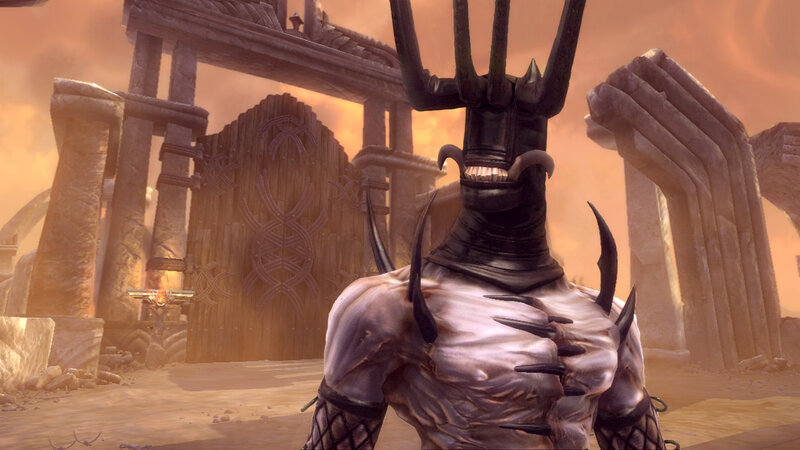 demon in ancient ruins