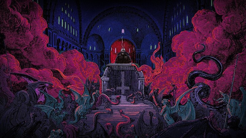 Demon King on Throne — Purple