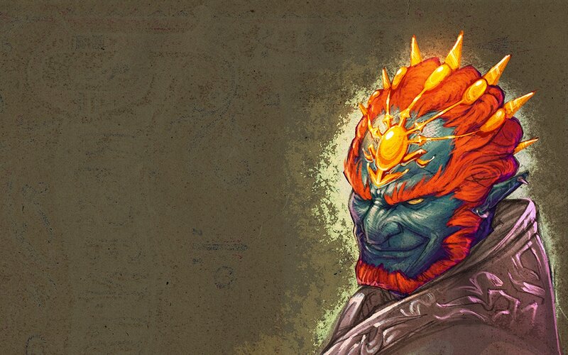 demon king with fiery crown