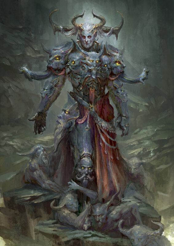 Demon King with Horns — Gray