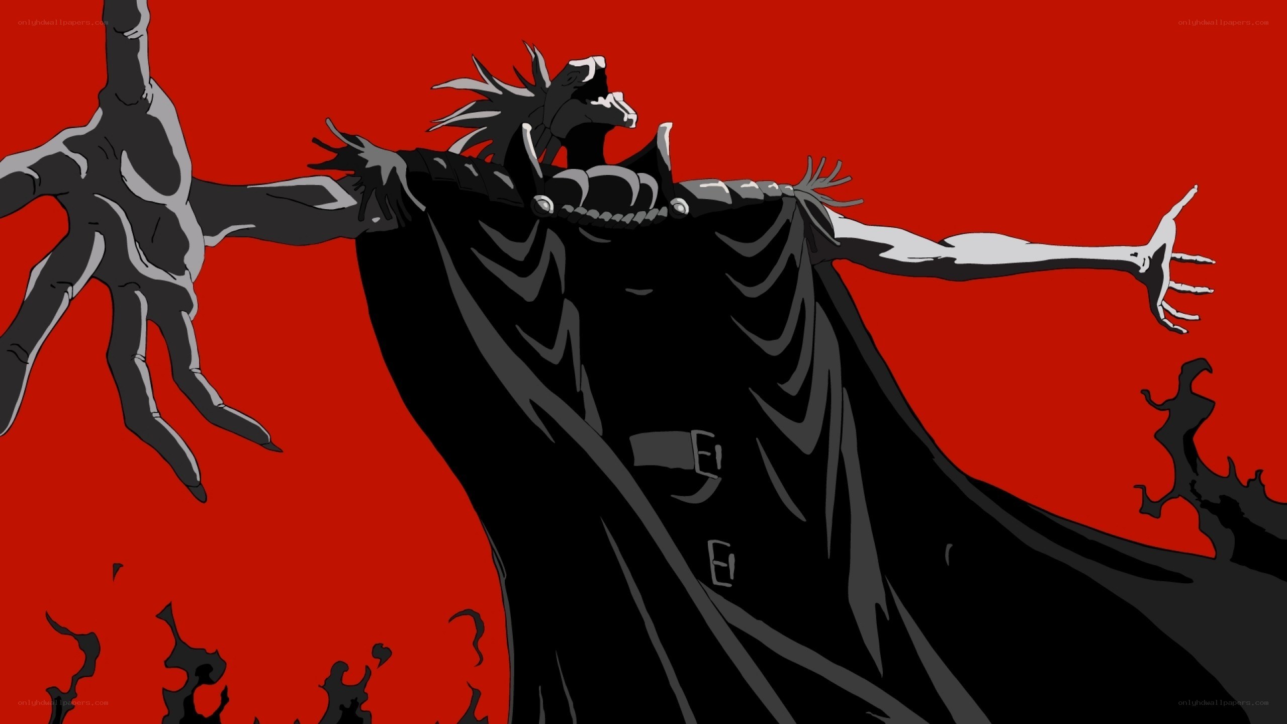demon king with outstretched arms