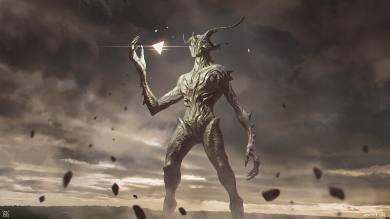 Demon-like Creature — Gray