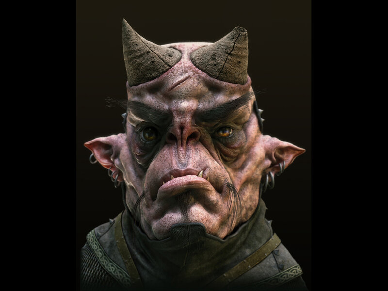 Demon-like Creature Head