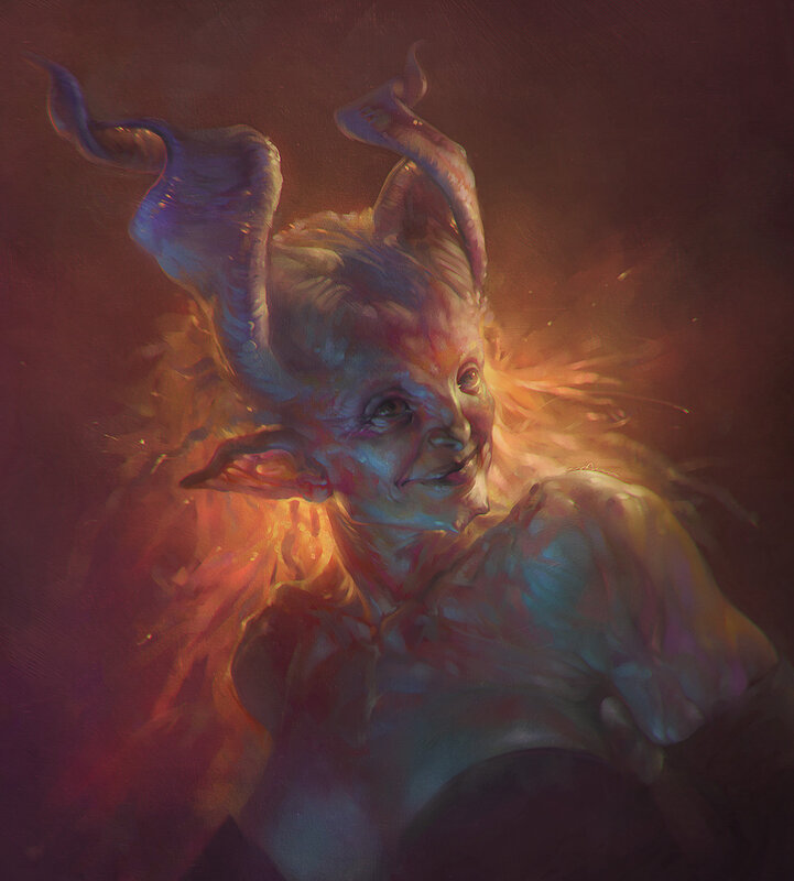 Demon-like Creature — Red, Dramatic