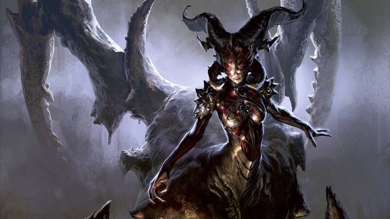 Demon-like Figure with Horns