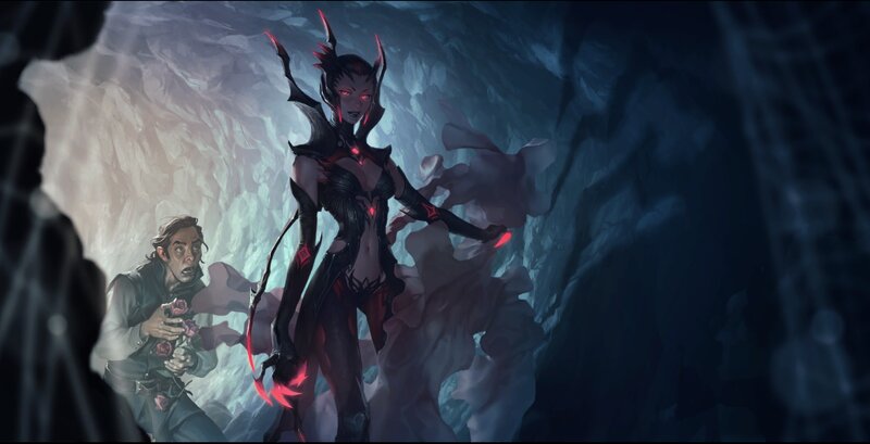 Demon-like Figure with Man
