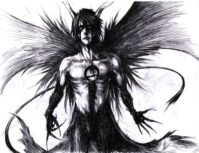 Demon-like Figure with Wings — Black, Dark, Digital Art