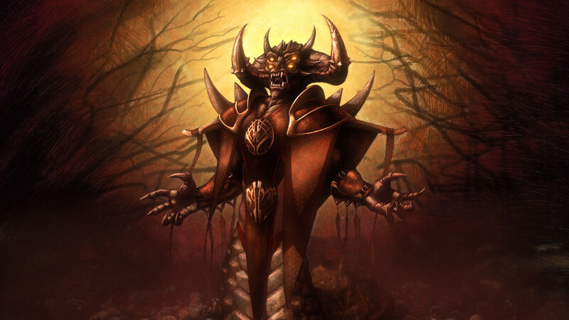 demon lord in dark forest
