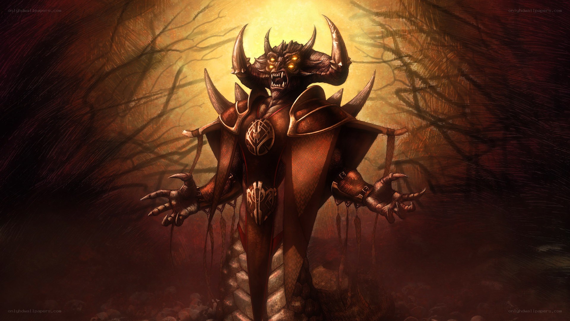 demon lord in dark forest