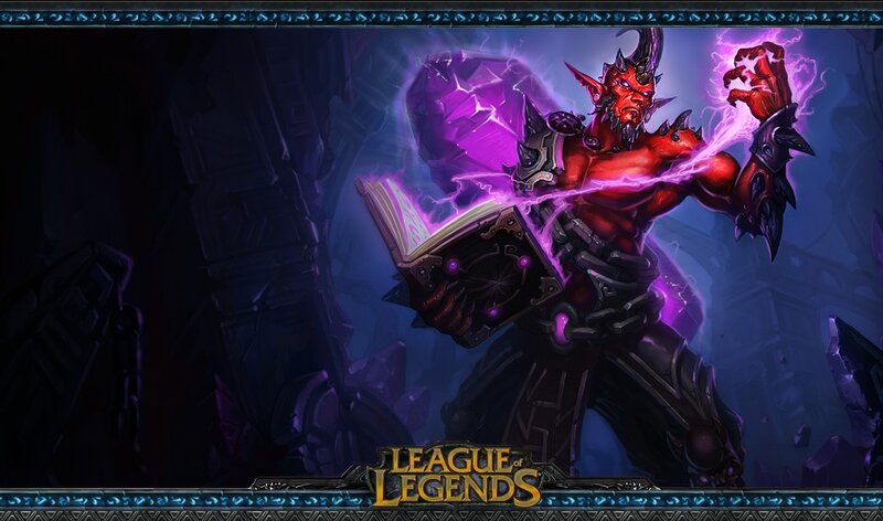 demon mage with spellbook