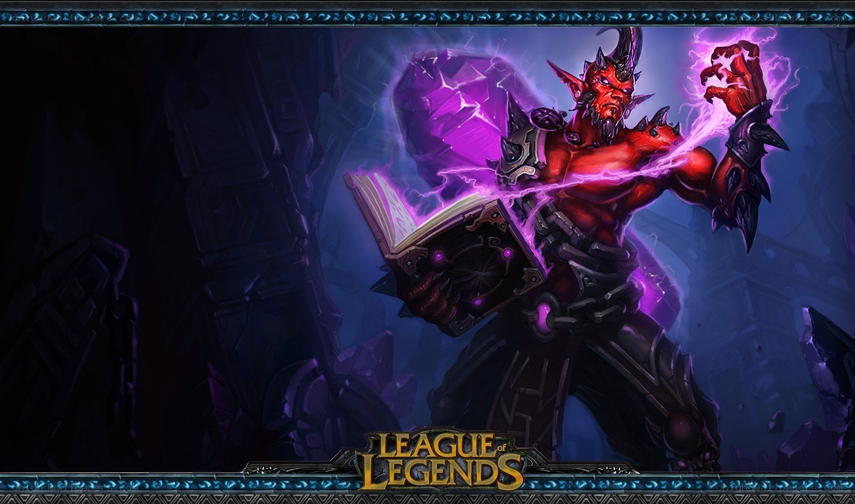 demon mage with spellbook