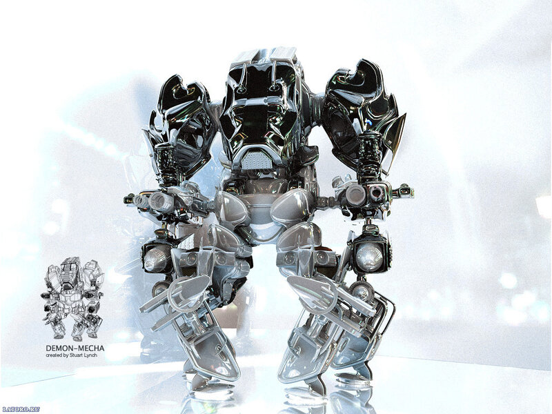 Demon-Mecha robot design