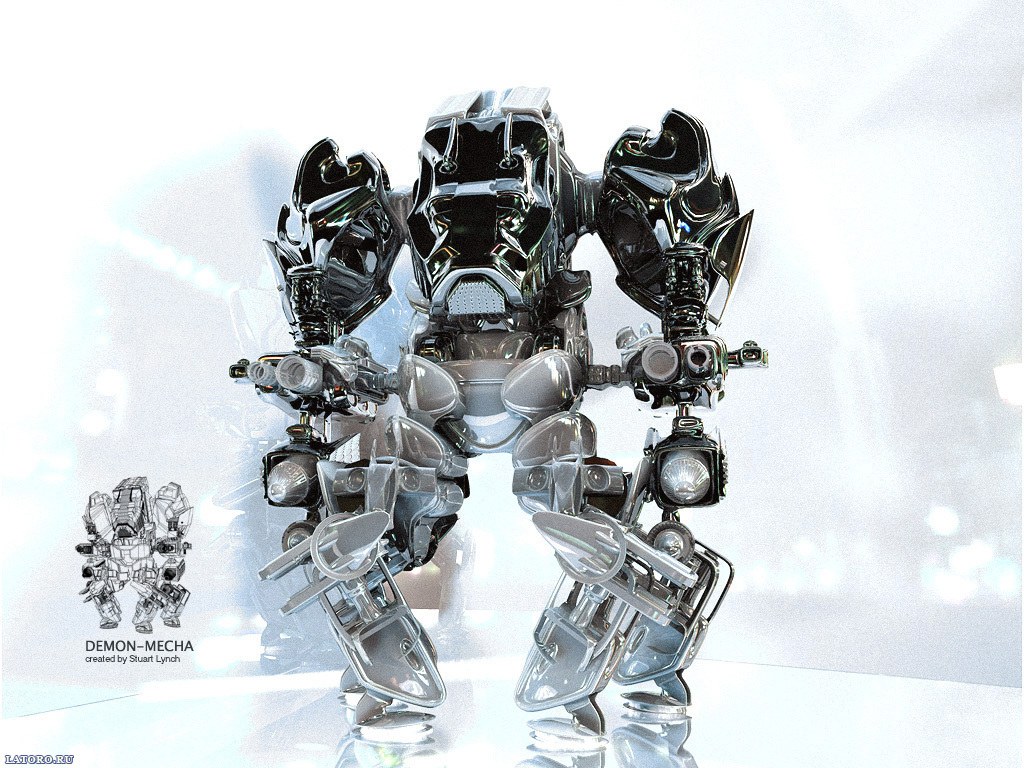 Demon-Mecha robot design