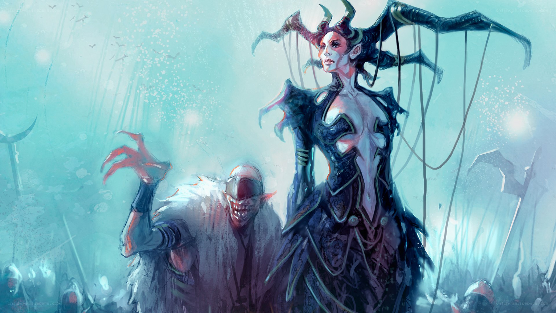 demon queen and her minion
