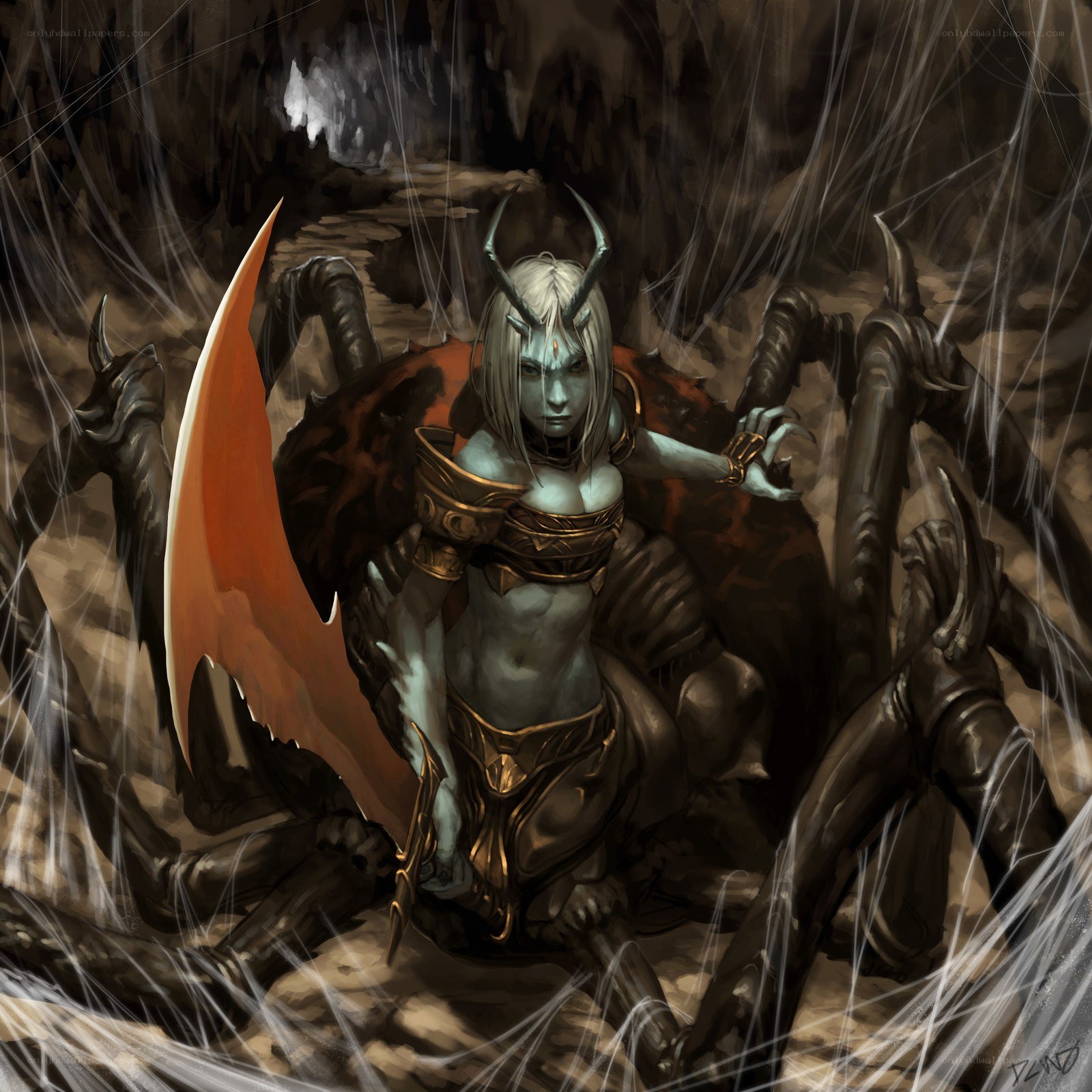 demon queen in a cave