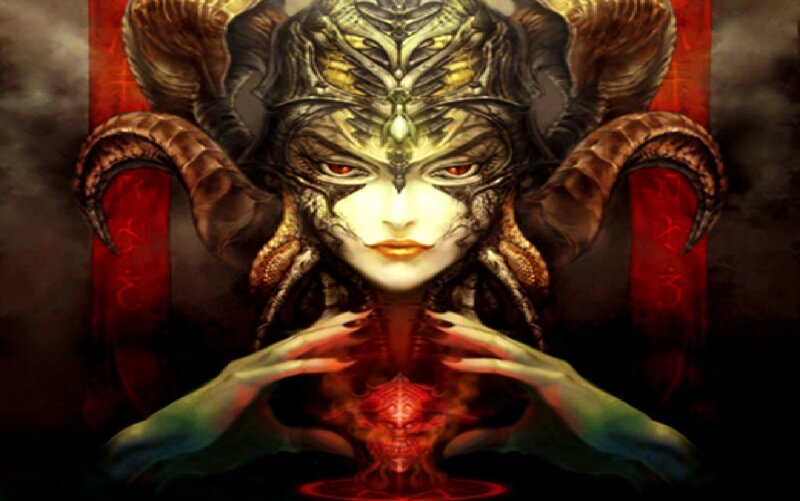 Demon Queen with Horns — Black