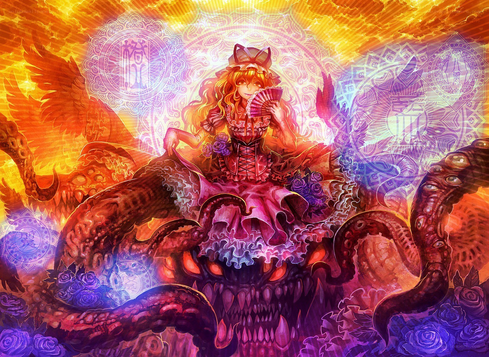 Demon queen with tentacles