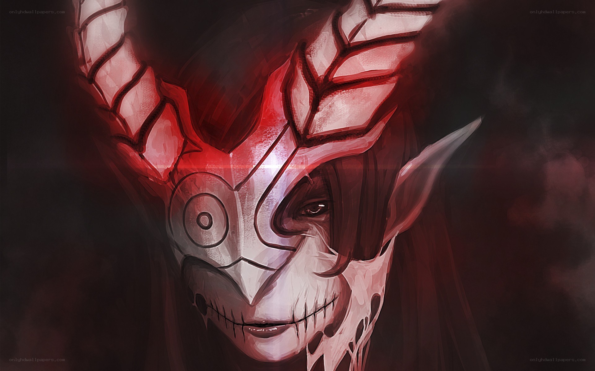 demon skull mask portrait