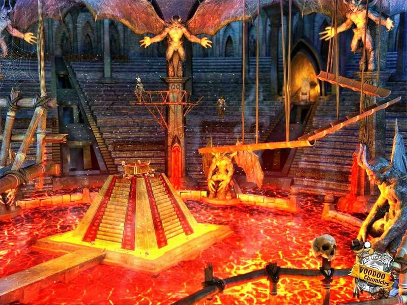 Demon Statue in Lava Pit